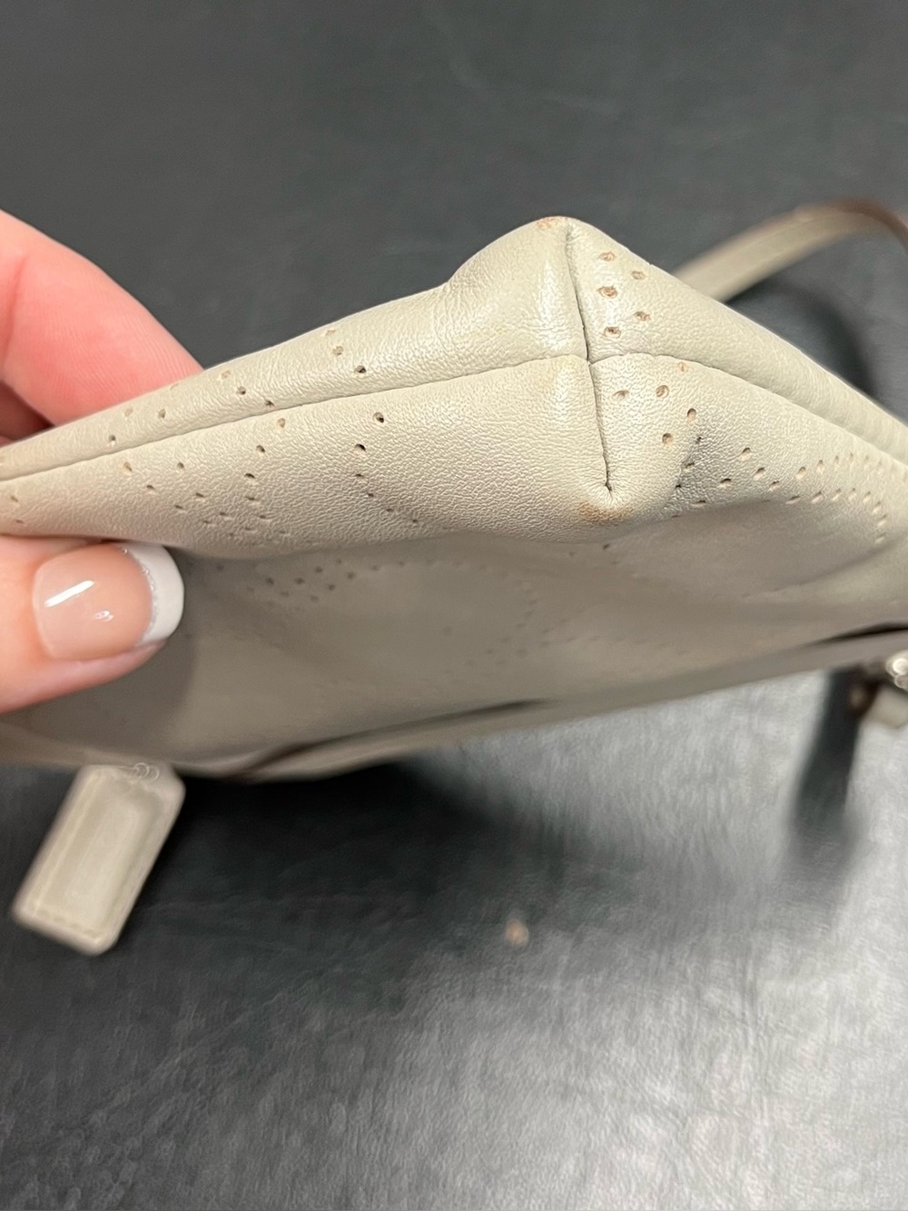Coach perforated leather wristlet - Picture 6 of 8